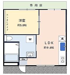 メゾン淵野辺 1LDKの間取図画像