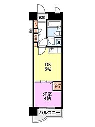 ライオンズシティ新潟 1DKの間取図画像