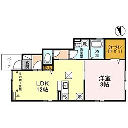 エミールー樹 1LDKの間取図画像