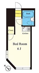 サンテック片倉 ワンルームの間取図画像