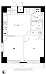 ルーブル上鷺宮弐番館 2DKの間取図画像