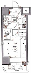 セジョリ上野 1Kの間取図画像
