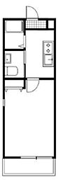オーツーレジデンス竹ノ塚A 1Kの間取図画像