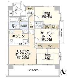 ダイアパレス茅ヶ崎浜之郷 2SLDKの間取図画像