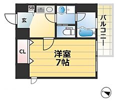 8階 / 1K / 25㎡
