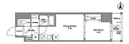 Daffitto錦糸町 1DKの間取図画像