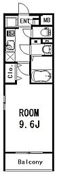 サン・カーサ115 1Kの間取図画像