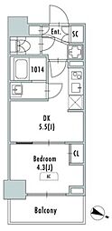 GRANPASEO東十条 1DKの間取図画像