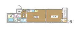 ロイヤルレジデンス 1LDKの間取図画像