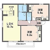 ブラウンシャトレーン 00101 ｜ 神奈川県秦野市曽屋１丁目1-15（賃貸アパート2LDK・1階・57.00㎡） その2