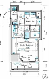 PARKLUXE神田 ワンルームの間取図画像