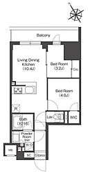COMFORIALIV板橋 2LDKの間取図画像