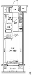 アイルプレミアム押上イースト 1Kの間取図画像