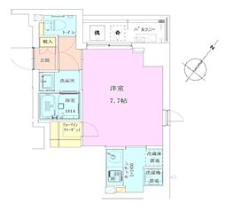 恵比寿レジデンス弐番館 1Kの間取図画像