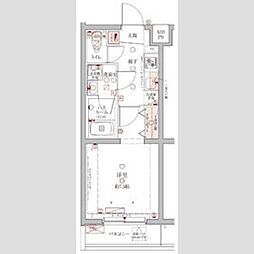 クレヴィスタ常盤台 1Kの間取図画像
