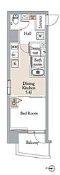 グランカーサ住吉III 1DKの間取図画像