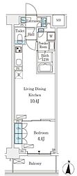 フロンティアレジデンス錦糸公園 1LDKの間取図画像