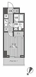 レジディア蒲田 1Kの間取図画像