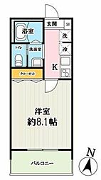 サンナップレジデンス 1Kの間取図画像