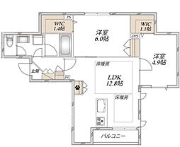 T-Maison 2LDKの間取図画像