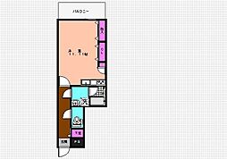 コンフォート栄 ワンルームの間取図画像