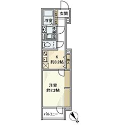 第一アパート 1Kの間取図画像