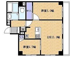 ラヴィエント浅草橋 2LDKの間取図画像