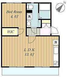 あべりあ 1LDKの間取図画像