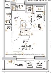 ECREDE横濱吉野町 1Kの間取図画像