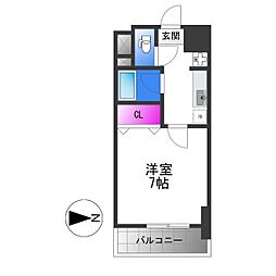 シティー・ヴェローナ 1Kの間取図画像