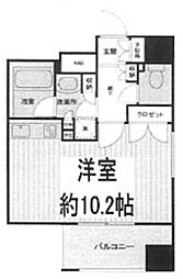 アリビオ九段 5階ワンルームの間取り