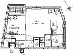 ミリオンベル 1LDKの間取図画像