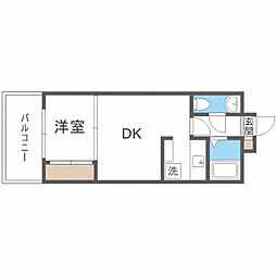 エステート・モアシャトー薬院 1LDKの間取図画像