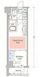 アーバネックス日本橋馬喰町 1DKの間取図画像