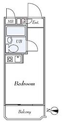 パレ・ドール杉並 1階ワンルームの間取り