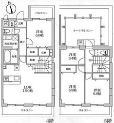 Serenity 4LDKの間取図画像