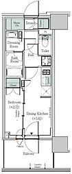 ONE ROOF RESIDENCE NISHINIPPORI 1DKの間取図画像