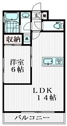 THECLASSEXCLUSIVERESIDENCE 1LDKの間取図画像