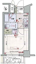 エクセリア旗の台 1Kの間取図画像