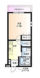 フジパレス浅香駅西 1Kの間取図画像