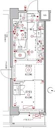 クレイシアIDZ幡ヶ谷 2Kの間取図画像