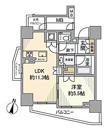 シティハウス四谷三丁目 1LDKの間取図画像