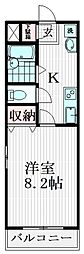 ConcordiaTokyoWest 1Kの間取図画像