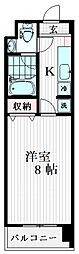 アクエリアス三軒茶屋 1Kの間取図画像