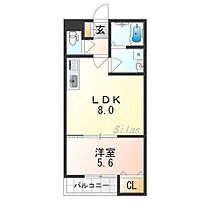 大阪府門真市本町（賃貸アパート1LDK・2階・34.41㎡） その2