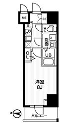 ジェーヴィア両国4スカイガーデン 1Kの間取図画像