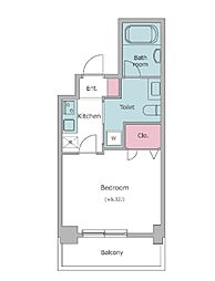 レジディア新川 1Kの間取図画像