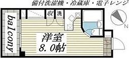 ラ・パルフェ・ド・立川 ワンルームの間取図画像