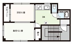 SIビル 2DKの間取図画像