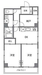 サン田端 2SLDKの間取図画像